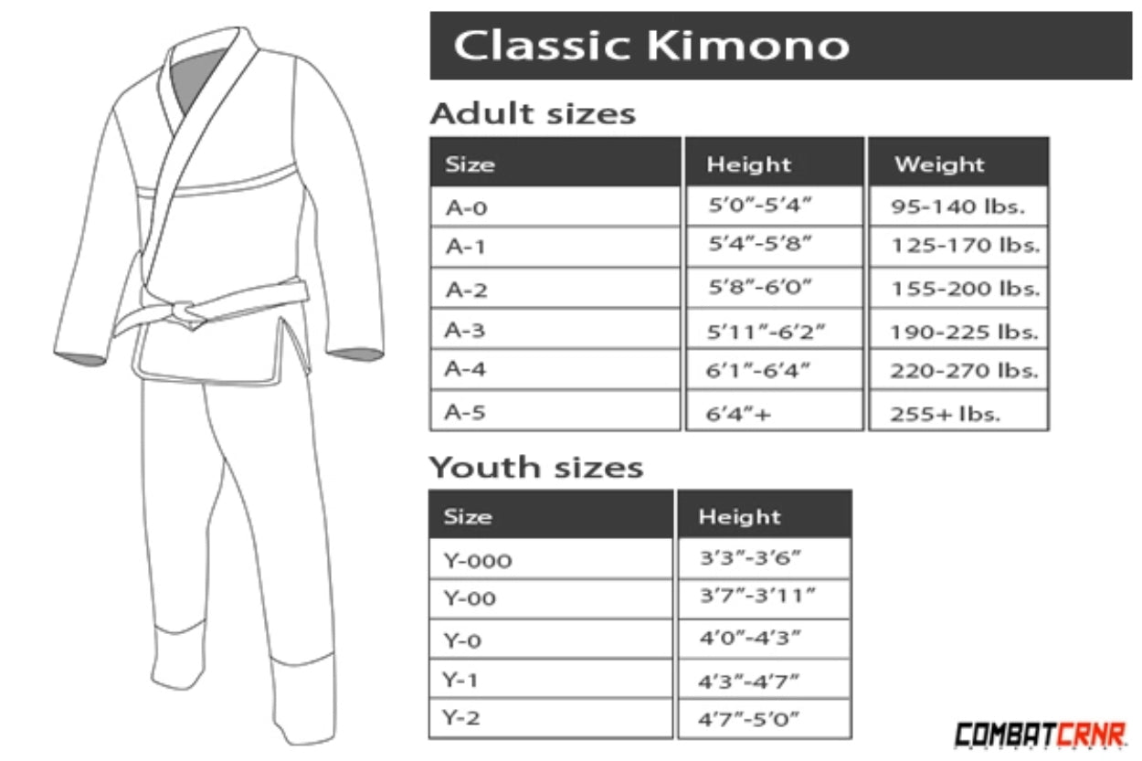Classic BJJ Kimono + Free White Belt | White