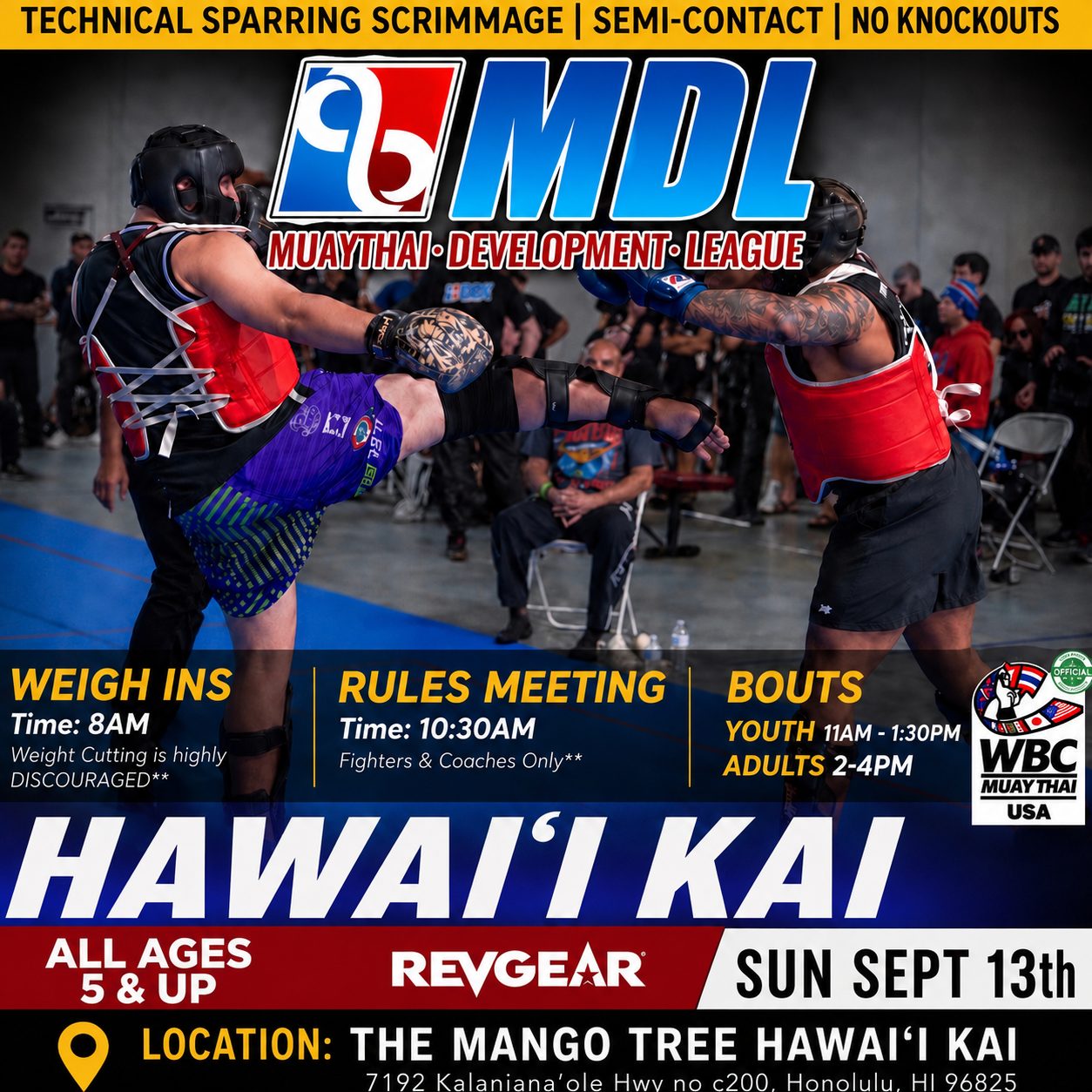 MUAY THAI DEVELOPMENT LEAGUE (SEPT 13 2026)